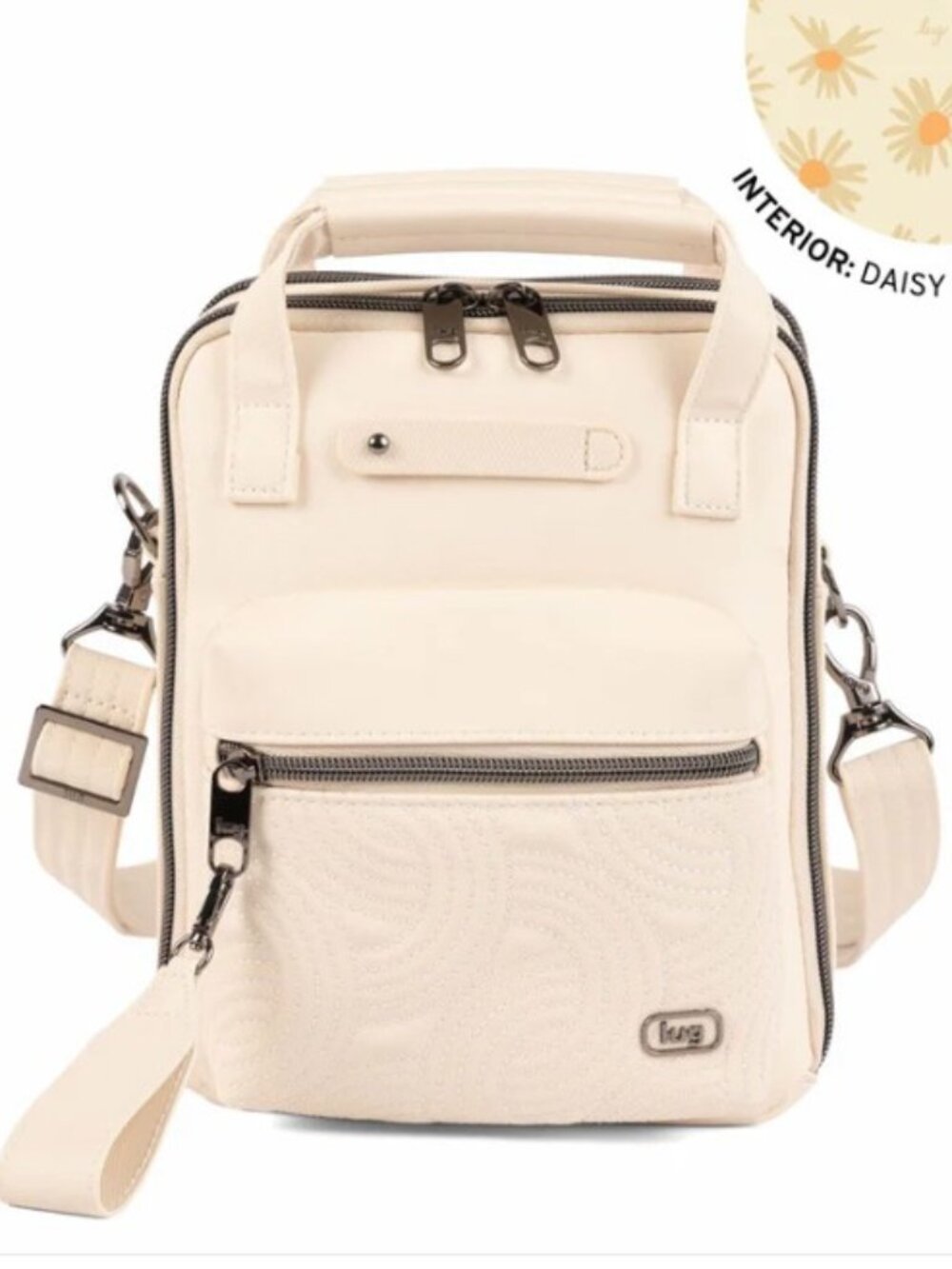 LUG Bumble Satin Luxe VL Crossbody Bag - Macadamia
